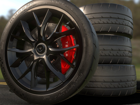 Tesla tire wheels