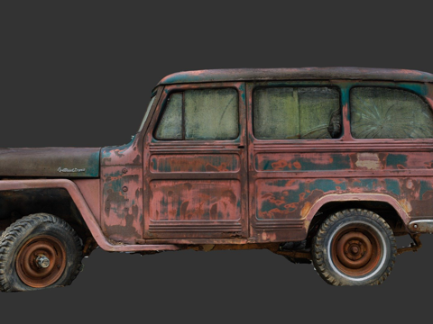 rundown car jeep