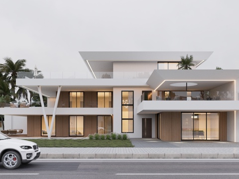 Appearance of single-family villa