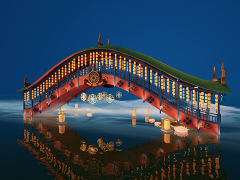 Neo-Chinese Style Wind and Rain Corridor Bridge Gudu Corridor Bridge