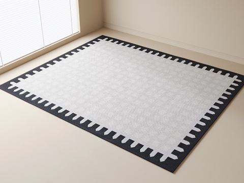 French black and white carpet square carpet