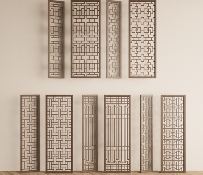 New Chinese Screen Decorative Screen Decorative Screen Lattice Screen