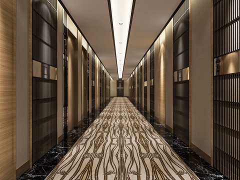 Hotel aisle corridor