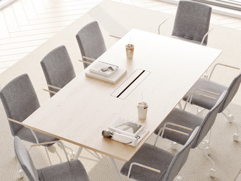 Modern Conference Table and Chair