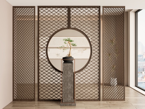 New Chinese Screen Decorative Screen Hallway Screen