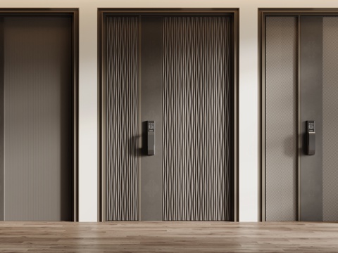 Modern security door swing door single door