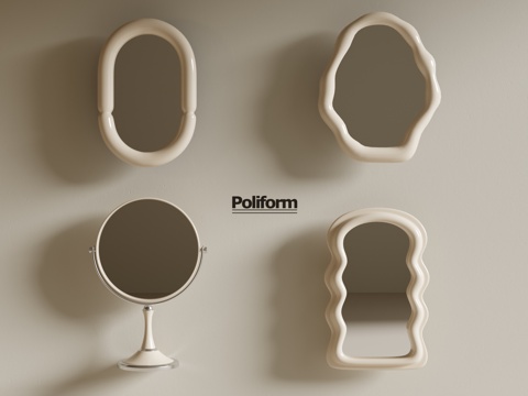 Cream style mirror makeup mirror decorative mirror