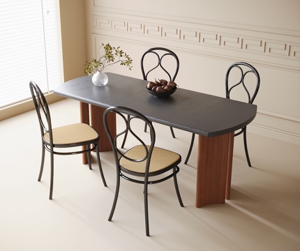 French Dining Table and Chair