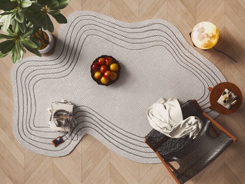 Modern shaped carpet decoration