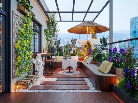 French Roof Garden Balcony Garden