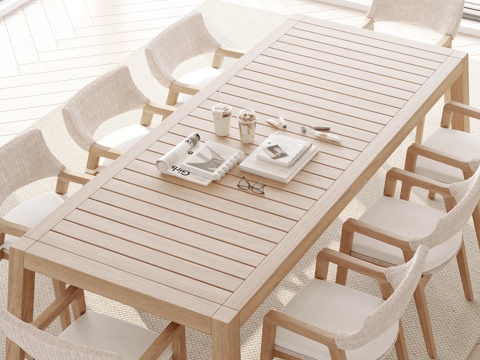 Modern Outdoor Dining Table and Chair