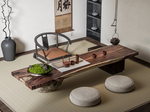 New Chinese Tatami Tea Table and Chair Tea Table