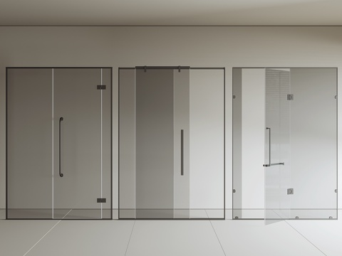 Toilet shower door