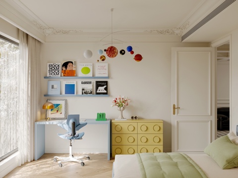 French kids Bedroom Study Room