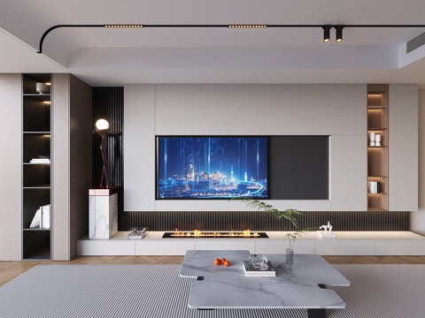 Modern Wall TV background