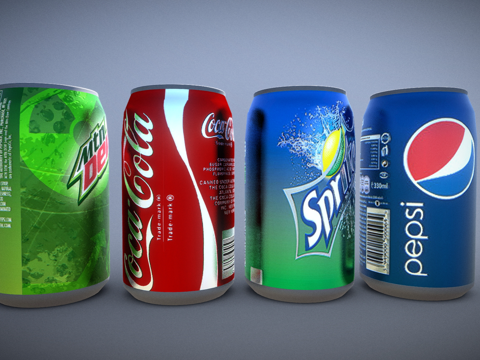 Modern cans beverage cans soda cola free