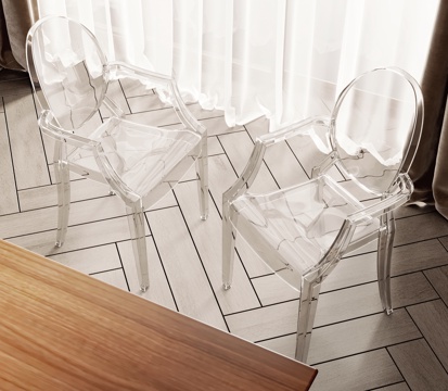 Modern acrylic transparent Lounge Chair