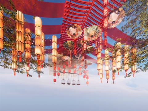 New Chinese Lantern Lantern Ceiling