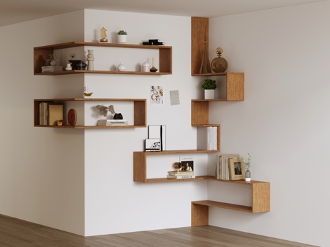 Nordic Corner Bookshelf Shelf Partition