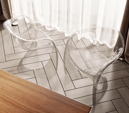 Modern acrylic transparent Lounge Chair