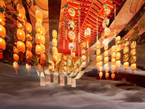 New Chinese Lantern Lantern Fair Fair Art Display Dunhuang Flying Ceiling