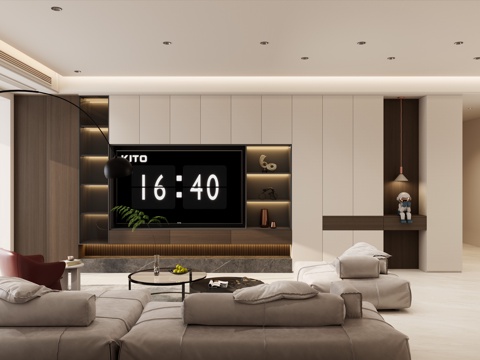 Italian TV Wall TV entrance integrated cabinet