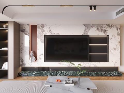 Marble TV Wall