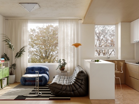 Modern Apartment Bauhaus Living Room