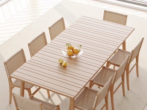 Modern Outdoor Dining Table and Chair