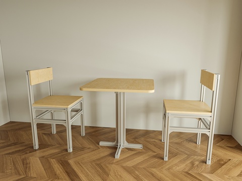 Modern Aluminum Table and Chair Dining Table and Chair