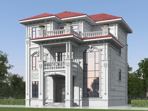 European-style single-family villa appearance