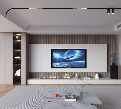 Modern Wall TV background