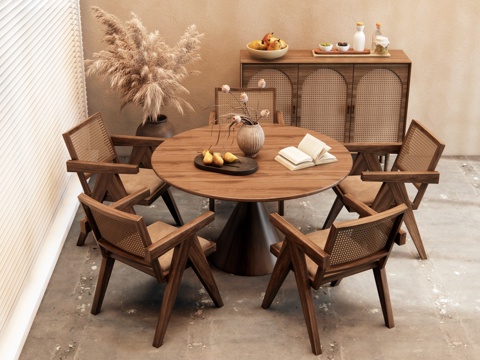 Mid-century Style dining table and chair