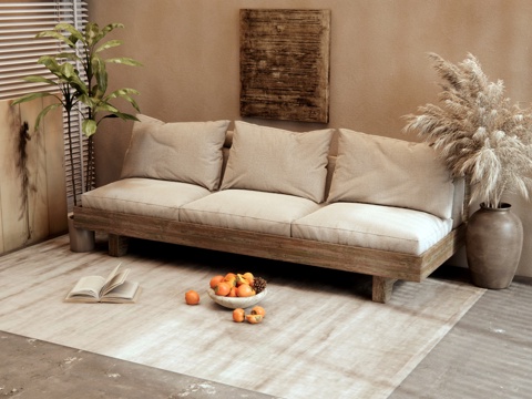 The Wabi-sabi Style Multi-Person Sofa