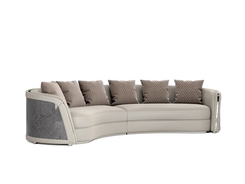 modern curved sofa