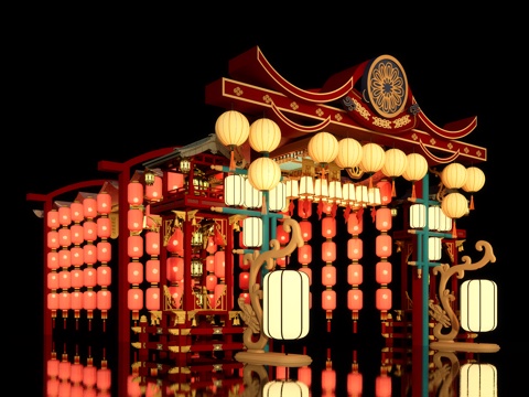 Neo-Chinese Style Wind and Rain Corridor Bridge Gudu Corridor Bridge