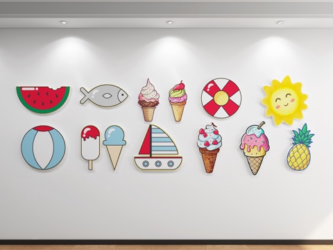 Cartoon Wall Decorations Ice Cream Wall Decorations