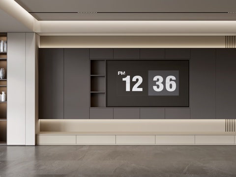 Modern minimalist TV Wall