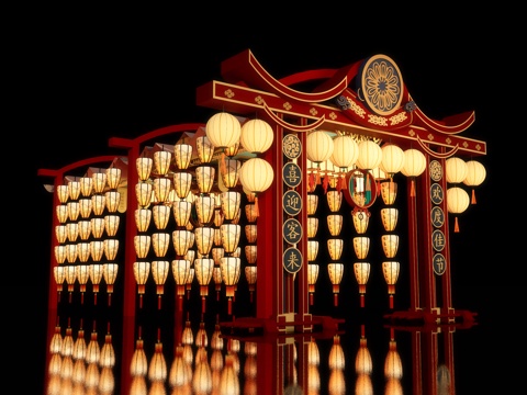 Neo-Chinese Style Wind and Rain Corridor Bridge Gudu Corridor Bridge