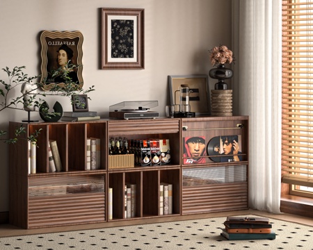 Mid-century Style Bookcase Locker