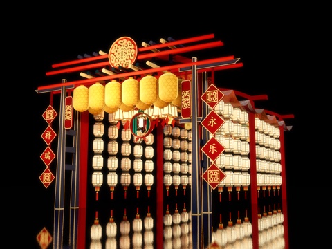 Neo-Chinese Style Wind and Rain Corridor Bridge Gudu Corridor Bridge