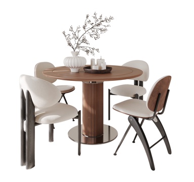 French Dining Table and Chair