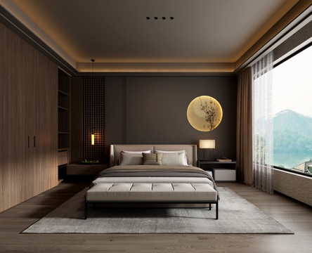 New Chinese-style master bedroom