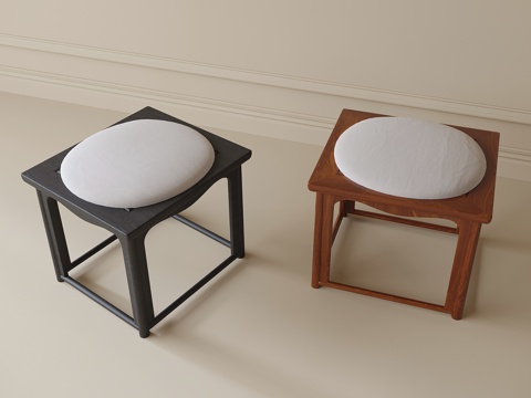 Chinese Style Stool Shoe Changing Stool Wooden Stool