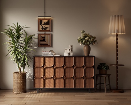 Mid-century Style porch cabinet