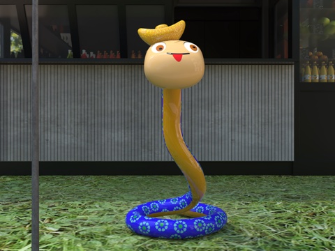 Spring Festival cartoon snake beauty Chen