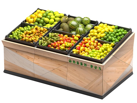 supermarket display cabinet fruit and vegetable shelf