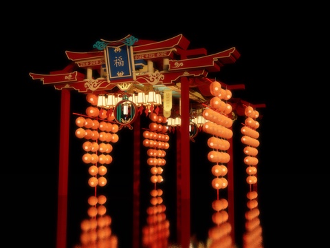 Neo-Chinese Style Wind and Rain Corridor Bridge Gudu Corridor Bridge