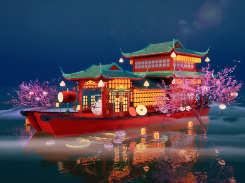 New Chinese-style Water Cruise Boat