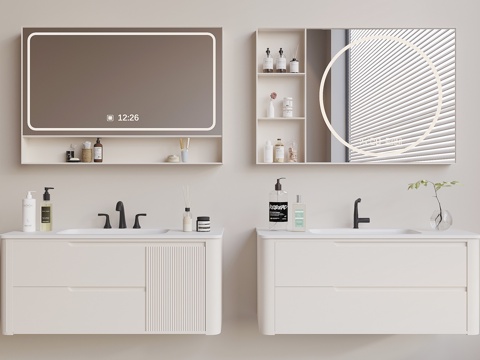 Cream Air Bathroom Cabinet